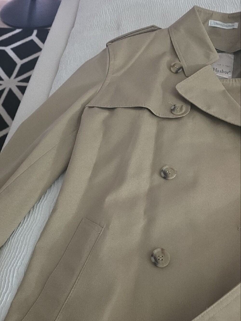 London Fog Men's Beige 40R Double-Breasted Trench Coat - Picture 3 of 10